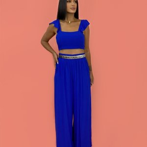 Cropped Samira - Azul Royal - Image 1
