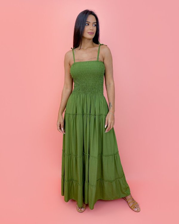 Vestido Gabriela - Folhagem