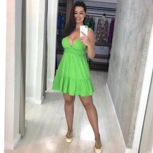 Vestido Valentina - Verde Lima - Image 1