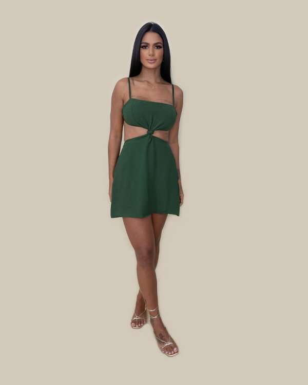 Vestido Cleo - Verde Militar