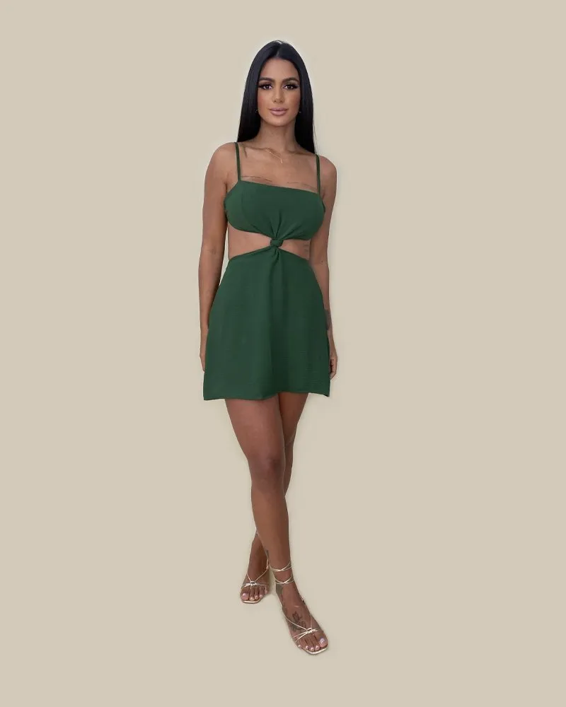 Vestido Cleo - Verde Militar