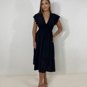 Vestido Laís Midi - Preto - Image 1