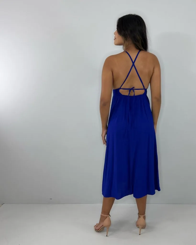 Vestido Heloína - Azul Royal