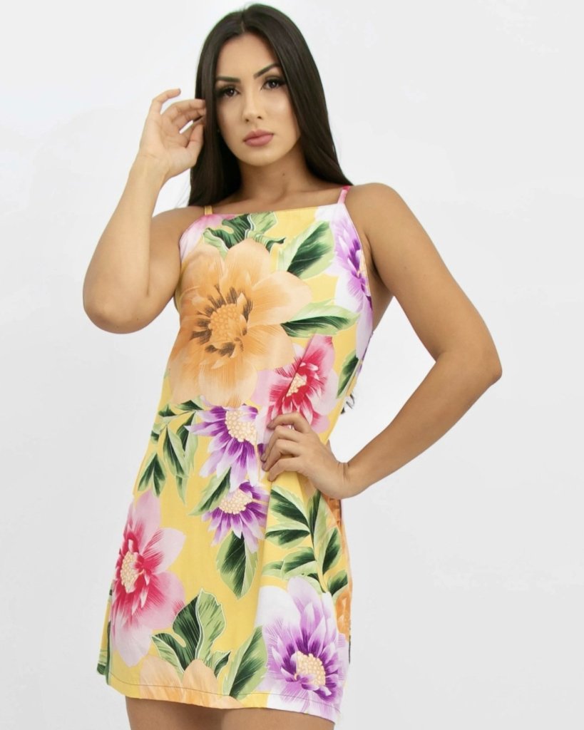 Vestido Pauline - Floral Exclusivo Amarelo