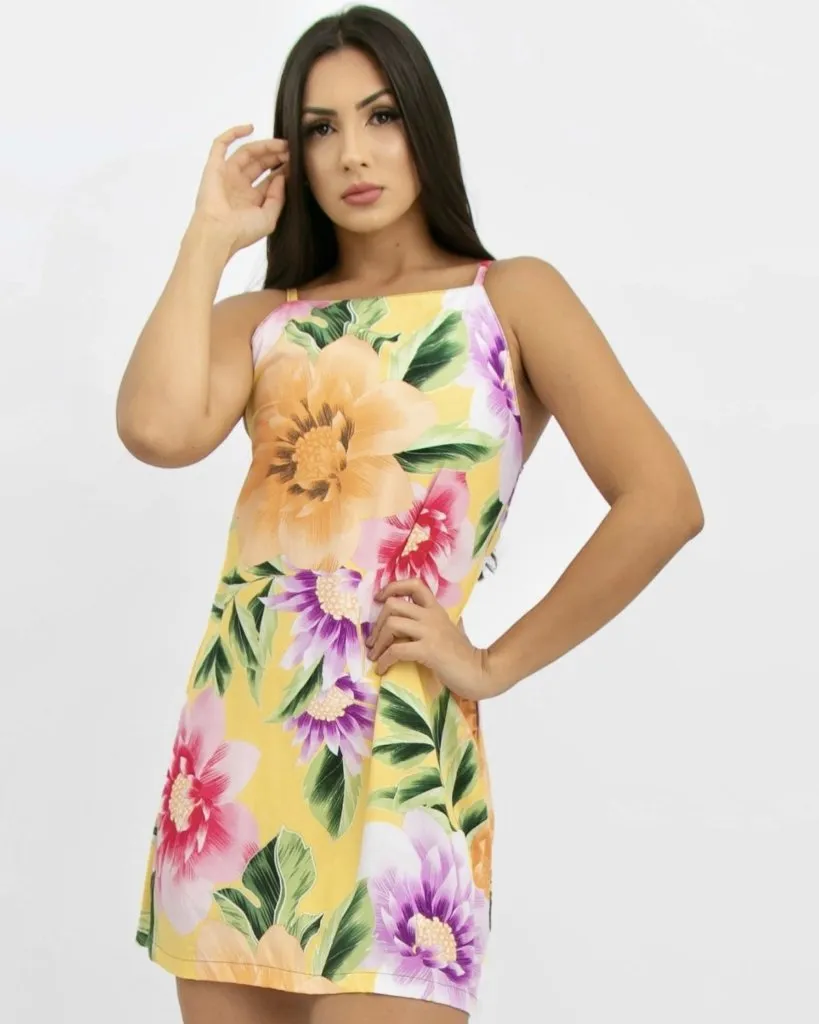 Vestido Pauline - Floral Exclusivo Amarelo