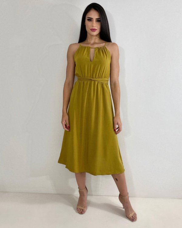 Vestido Isadora - Amarelo Queimado - Imagem 2