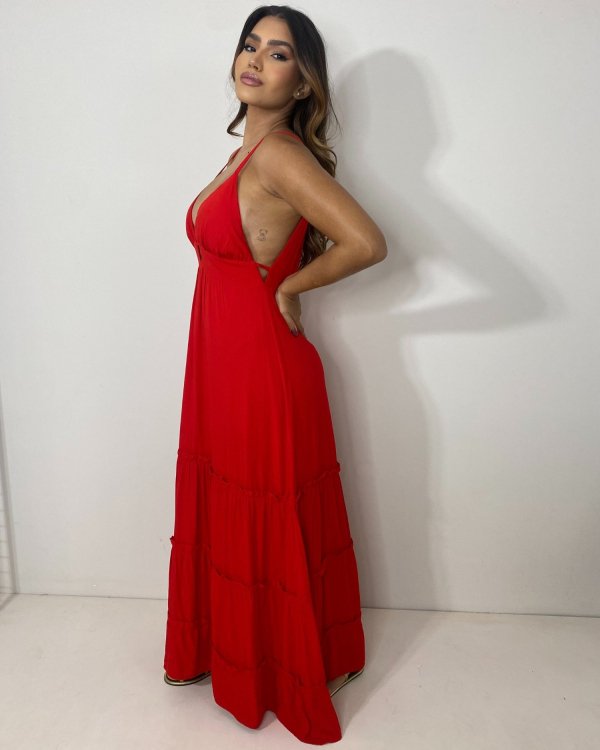 Vestido Raquel - Vermelho - Imagem 3