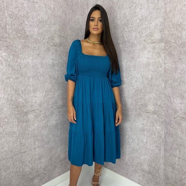 Vestido Juliana - Azul Petróleo - Imagem 2