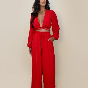 Conjunto Pantalona Simone - Vermelho - Image 3