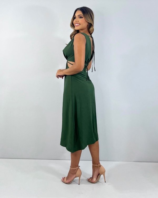 Vestido Aysha - Verde Militar - Imagem 3