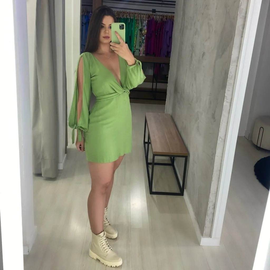 Vestido Marília - Folhagem