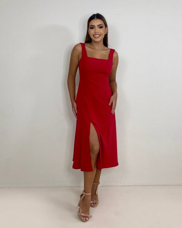 Vestido Roberta - Vermelho - Imagem 2