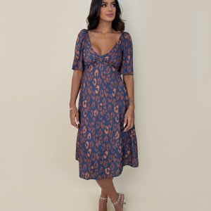 Vestido Núbia - Onça Azul - Image 1