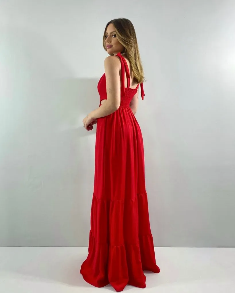 Vestido Pérola - Vermelho