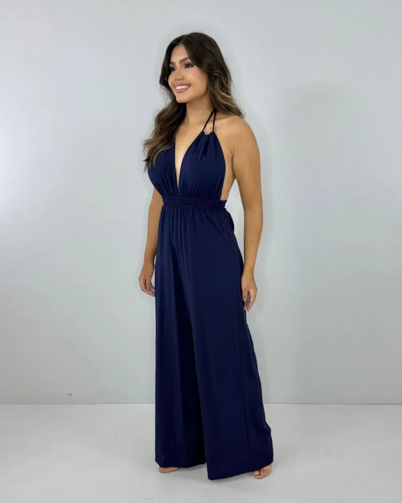 Macacão Carla - Azul Marinho