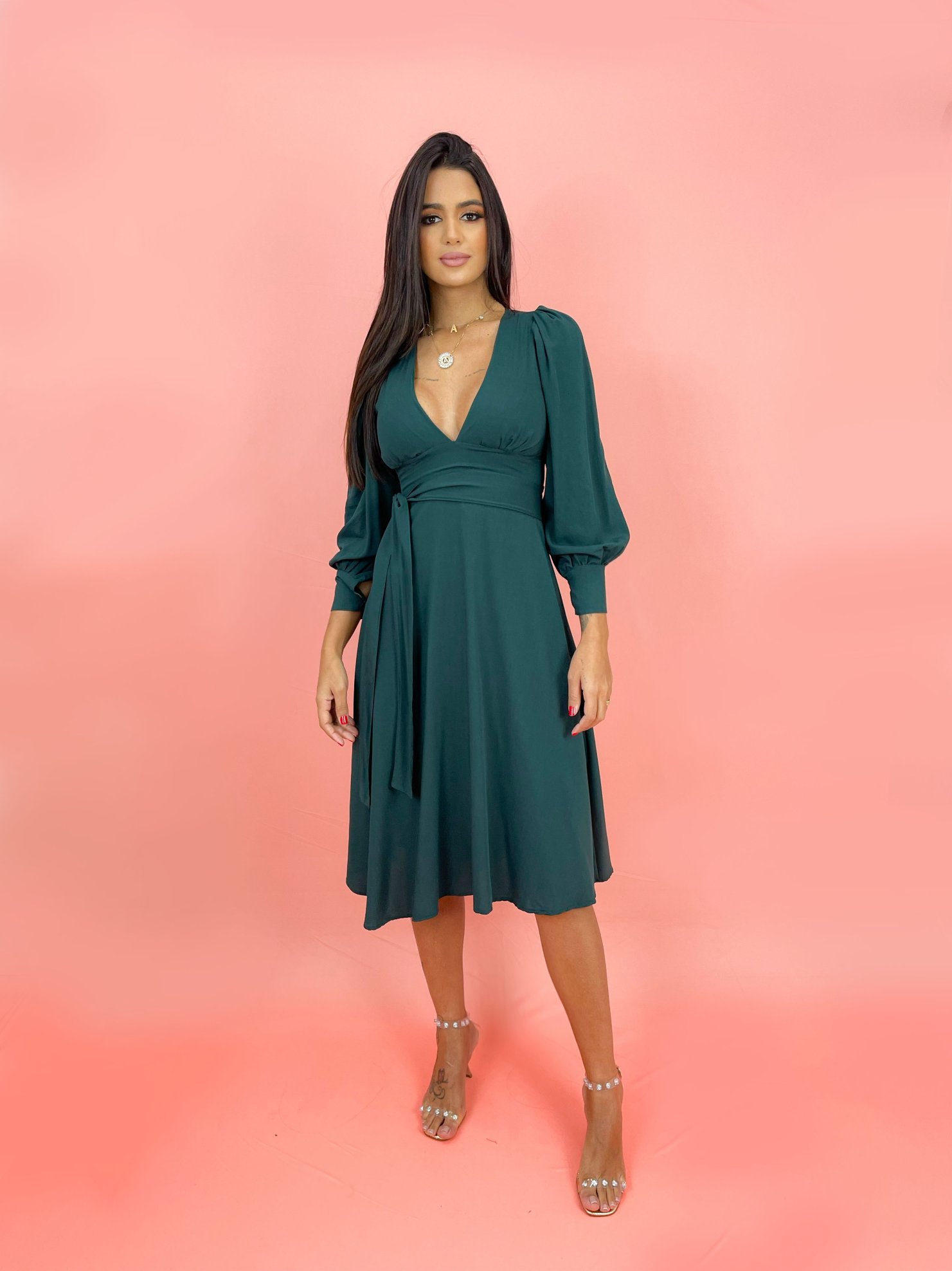 Vestido Leti - Verde Esmeralda - Image 1