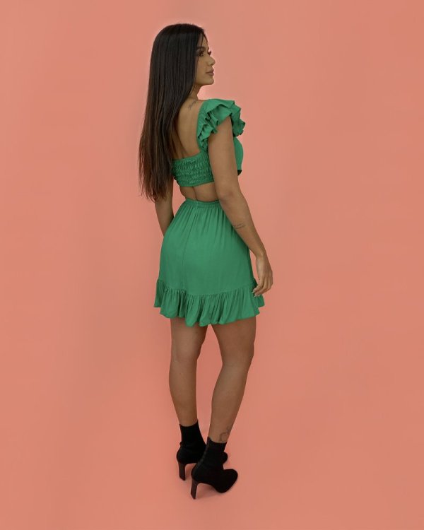 Vestido Andréia - Verde Bandeira - Imagem 3