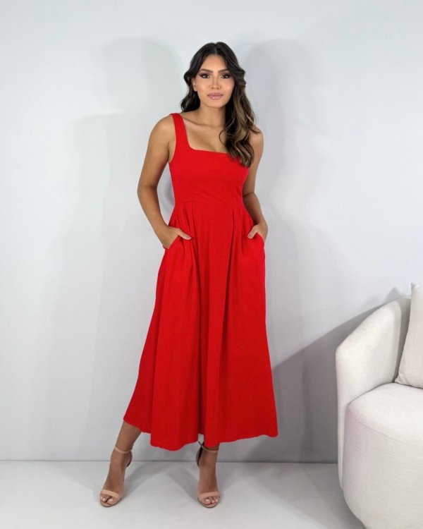 Vestido Samanta - Vermelho - Imagem 8