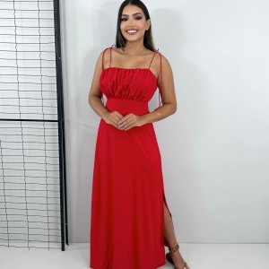Vestido Drica Longo - Vermelho - Image 2