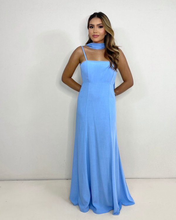Vestido Lina - Azul Serenity - Imagem 4