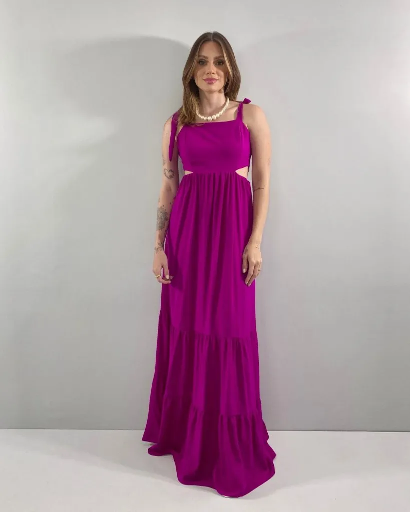 Vestido Pérola - Fúcsia