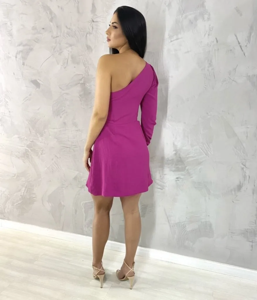 Vestido Luna em Duna - Fúcsia