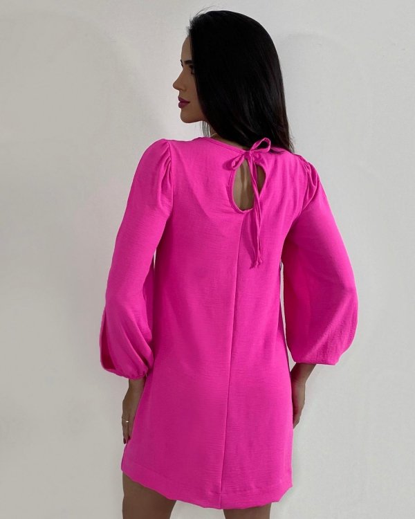 Vestido Eloá - Rosa Chiclete - Imagem 4