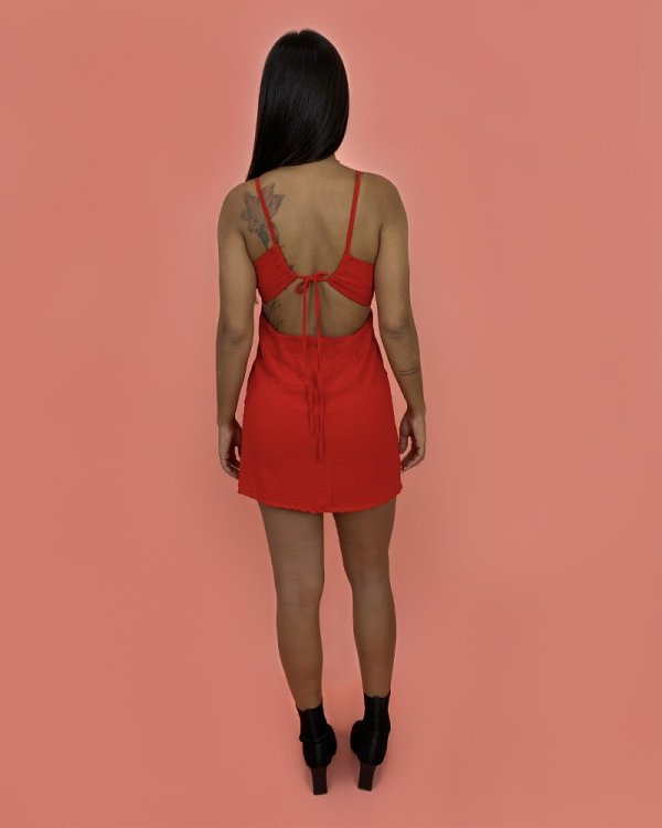 Vestido Elisângela - Vermelho - Imagem 4