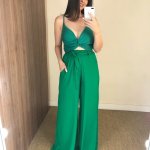 Calça Pantalona - Verde Bandeira