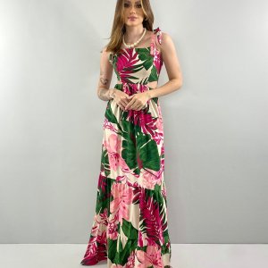 Vestido Pérola - Floral Fundo Bege - Image 2