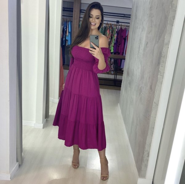 Vestido Juliana - Fúcsia - Imagem 3