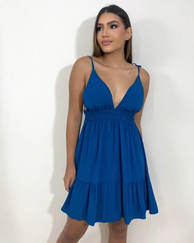 Vestido Valentina - Azul Petróleo