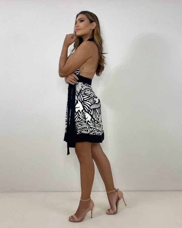 Vestido Elaine - Estampado Fundo Preto - Imagem 3
