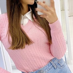 Tricot Gola em V Irene - Cores - Image 2