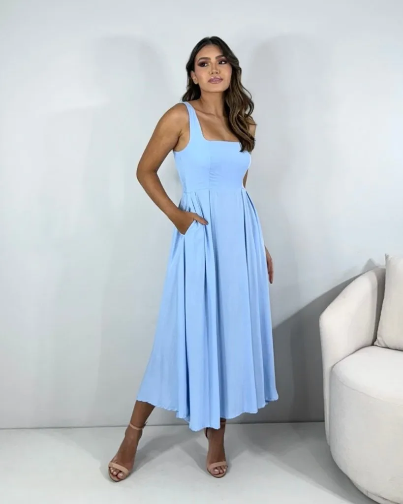 Vestido Samanta - Azul Serenity