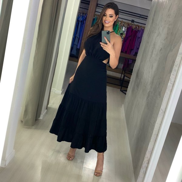 Vestido Estefane - Preto - Imagem 6