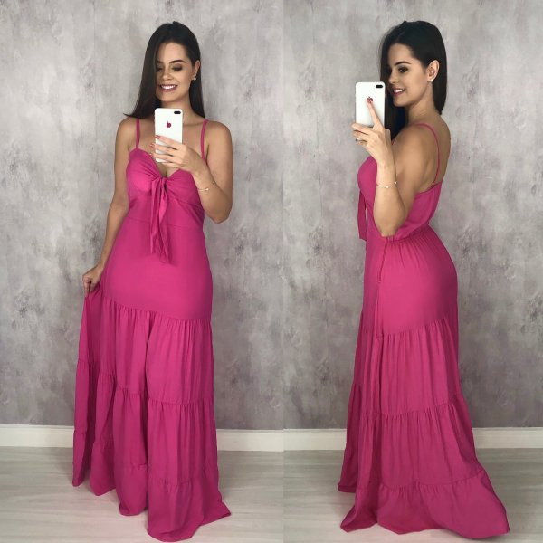 Vestido Camila - Rosa Chiclete