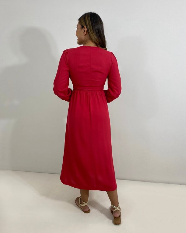Vestido Clara - Vermelho - Imagem 3