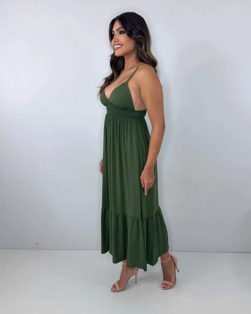 Vestido Beatriz - Verde Militar