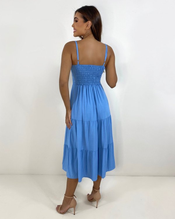 Vestido Jéssica Midi - Azul Claro - Imagem 5
