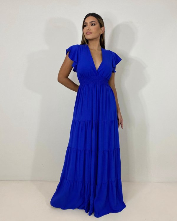 Vestido Laís Longo - Azul Royal - Imagem 4