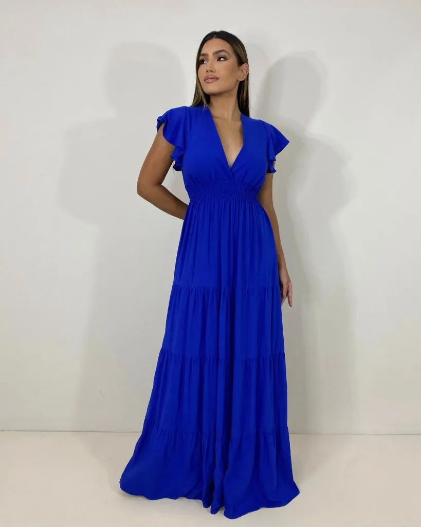 Vestido Laís Longo - Azul Royal