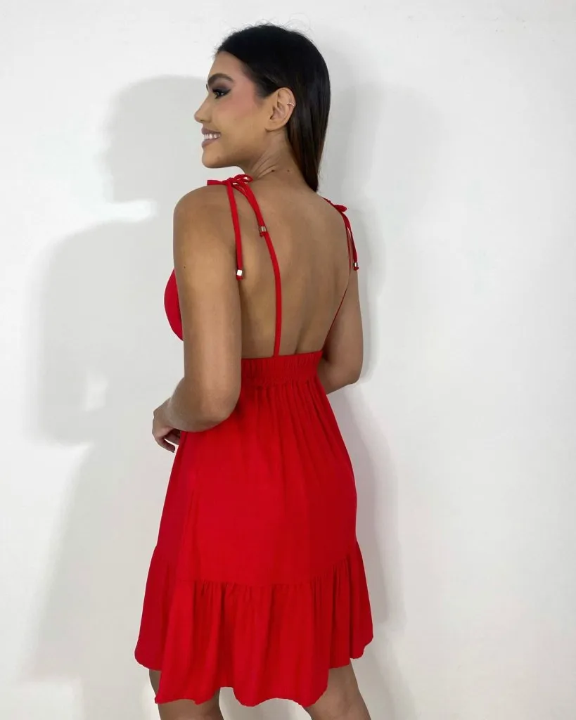 Vestido Valentina - Vermelho, foto 2