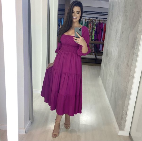 Vestido Juliana - Fúcsia - Imagem 4