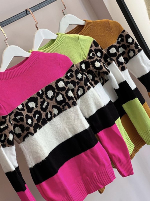 Tricot Animal Print - Pink