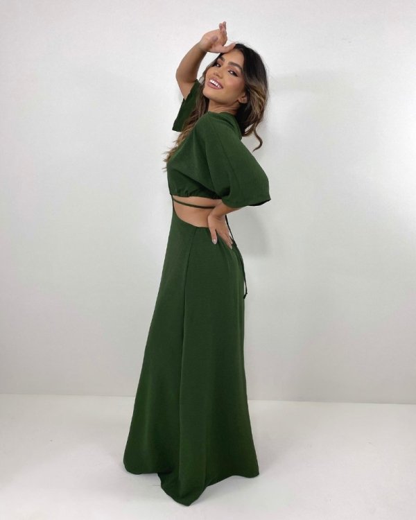 Vestido Cibele - Verde Militar - Imagem 5