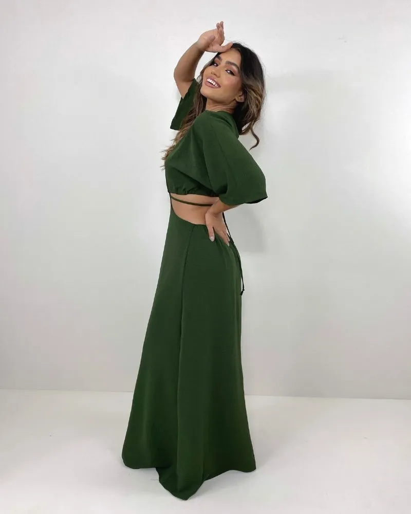 Vestido Cibele - Verde Militar