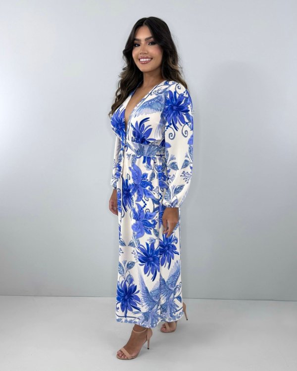 Vestido Clara - Estampa Azul - Imagem 3