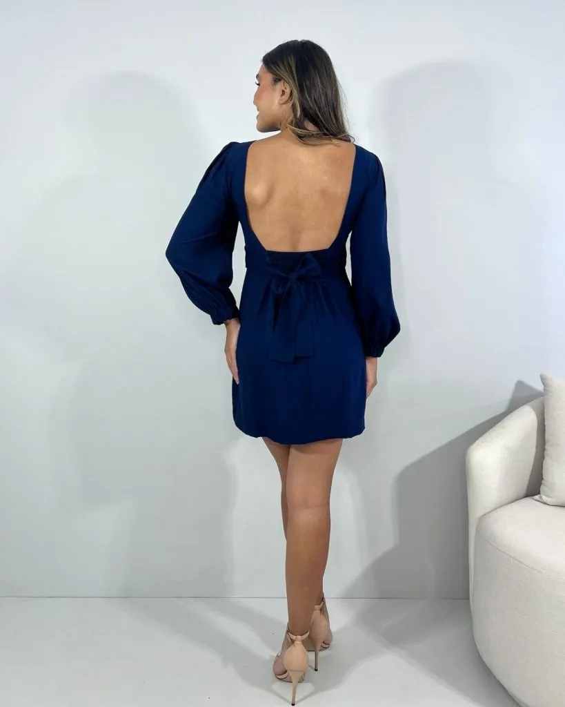 Vestido Tayla - Azul Marinho, foto 4