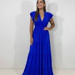 Vestido Laís Longo - Azul Royal